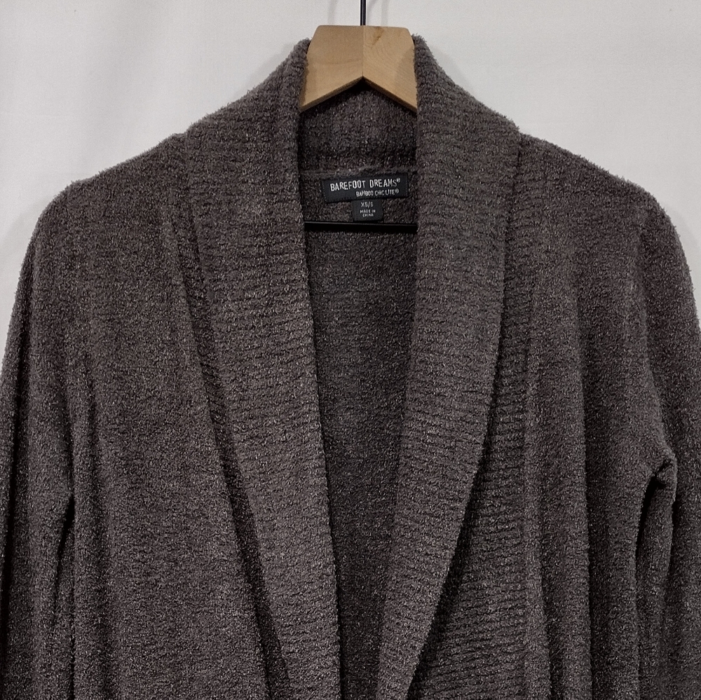 Barefoot Dreams Bamboo Chic Lite Cardigan Women's XS/S Brown Soft Warm Casual - Picture 3 of 10